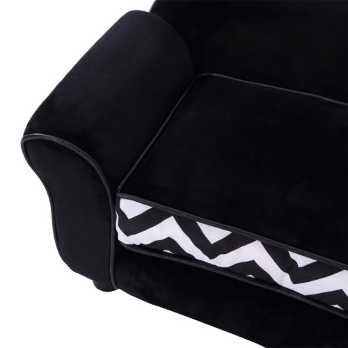 PawHut Dog Sofa Bed For XS-Sized Dogs, Cat Sofa With Soft Cushion, Pet Chair Lounge With Washable Cover, Removable Legs, Wooden Frame